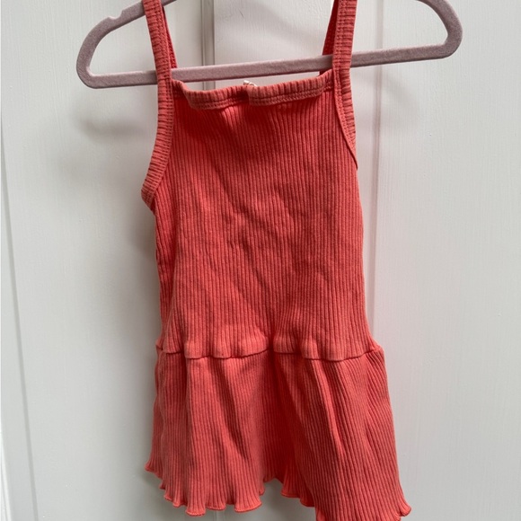Girls 2T Coral Camisole with Thin Straps and Peplum Blouse - Picture 5 of 5